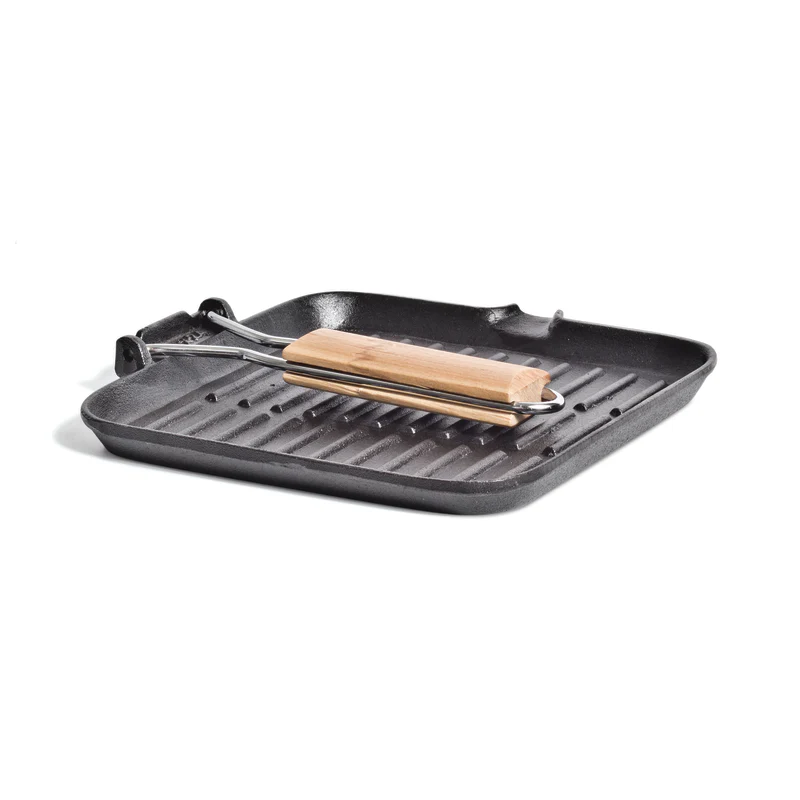 24cm Square Grill Frypan Folding Handle - Image 2