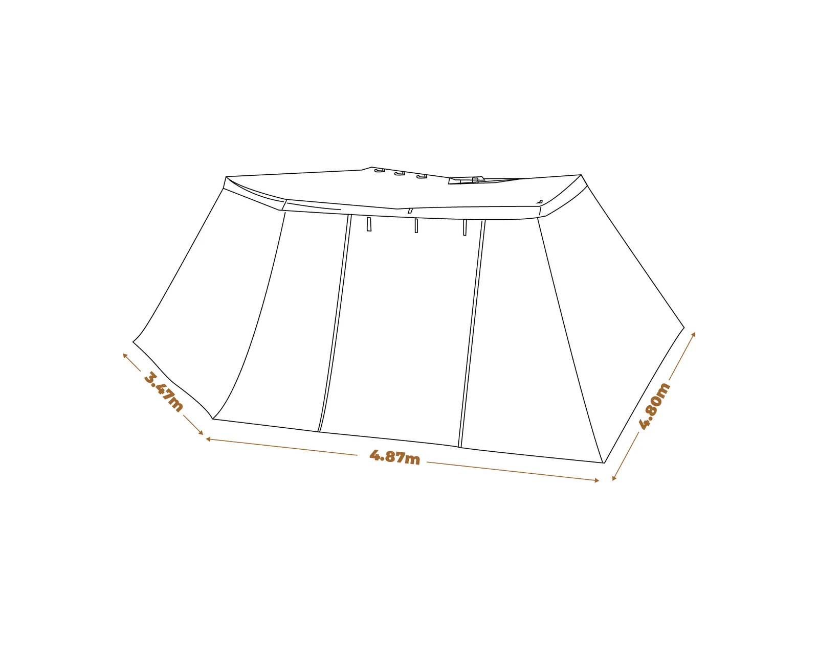 270 Awning 2.5m Wall Kit - BlockOut - Image 4