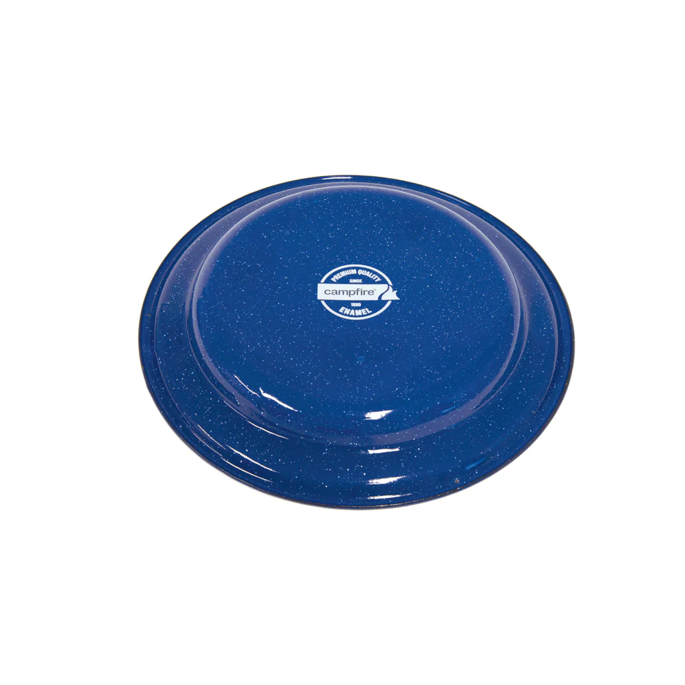 27cm Enamel Flat Plate - Navy - Image 2