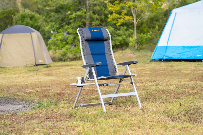 Cascade Deluxe 8 Position Recliner Chair - Navy - Image 4