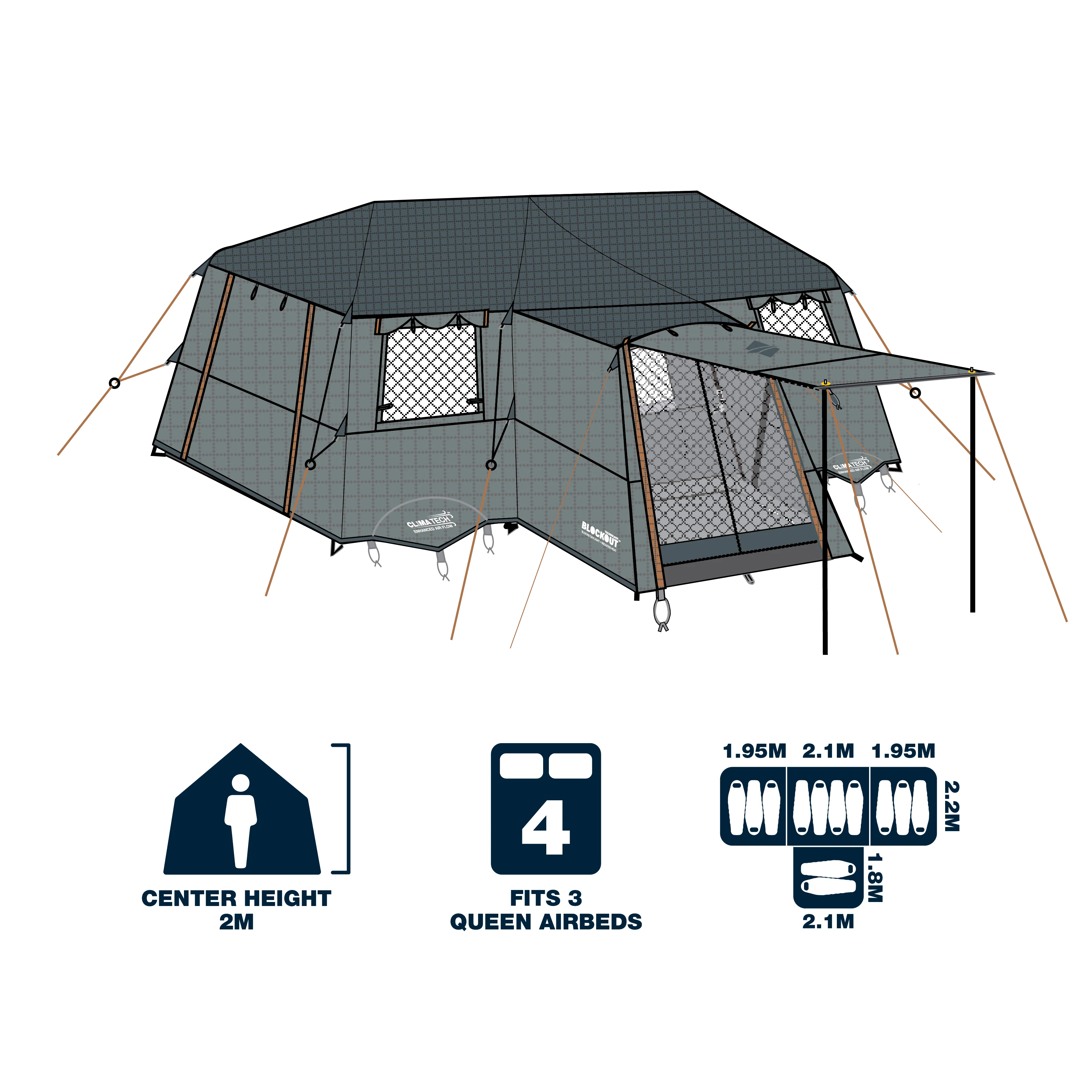 Fast Frame BlockOut Lumos 12P Tent - Image 3