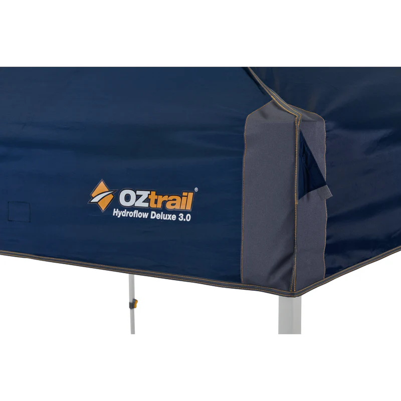 Hydroflow Deluxe 3x3m Gazebo | Heavy Duty Steel Frame | 300D Navy Canopy | Antiponding Bars | HD Wheeled Bag - Image 2