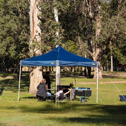 Hydroflow Deluxe 3x3m Gazebo | Heavy Duty Steel Frame | 300D Navy Canopy | Antiponding Bars | HD Wheeled Bag - Image 4