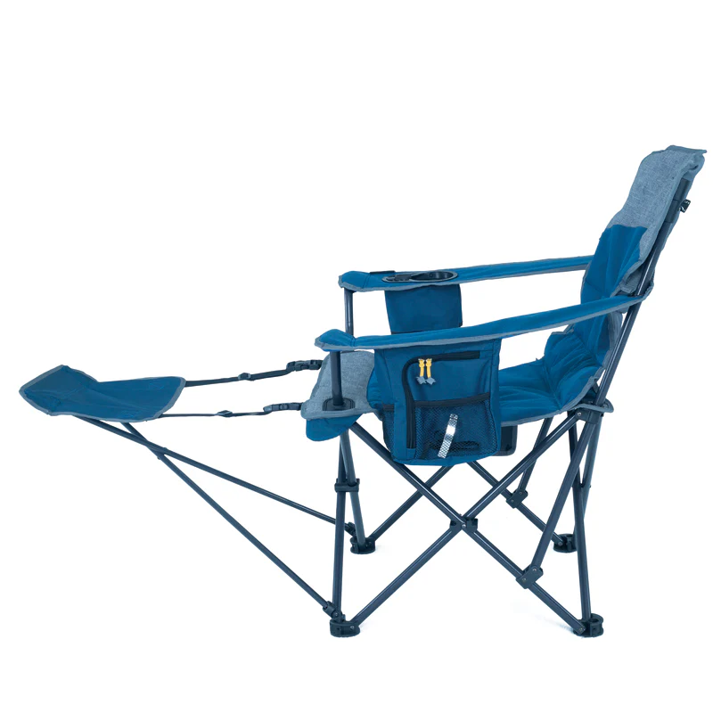 Monarch Arm Chair with Footrest - Blue - Image 2