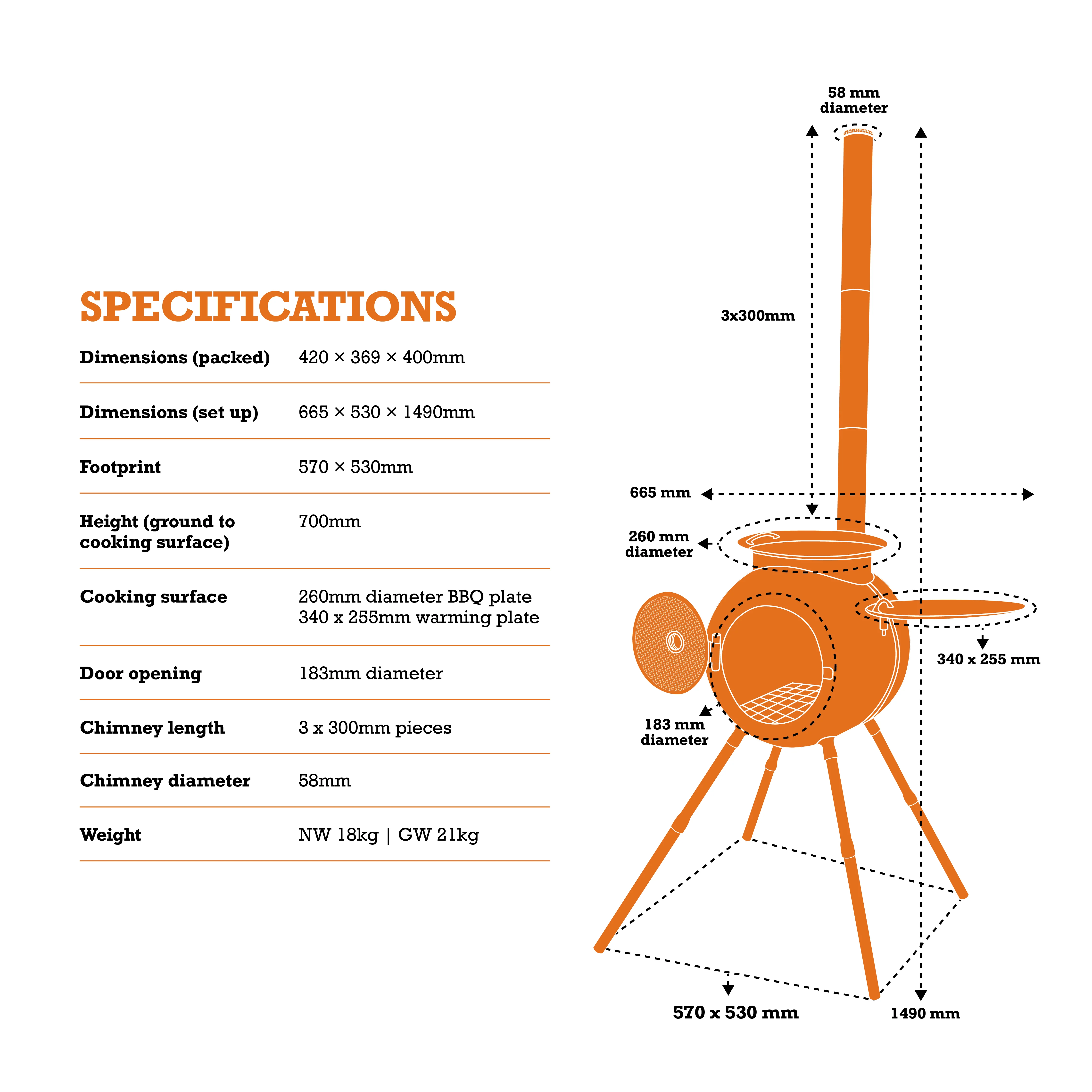 Ozpig Series 2 Portable Wood Fire Stove - Image 3