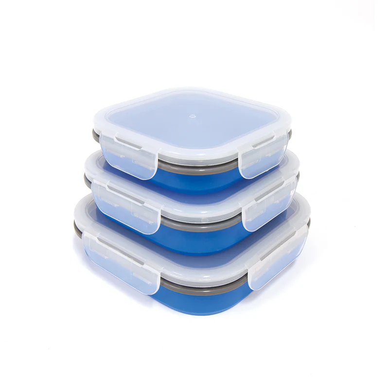 Popup Food Containers Blue 3 Pack - Image 4